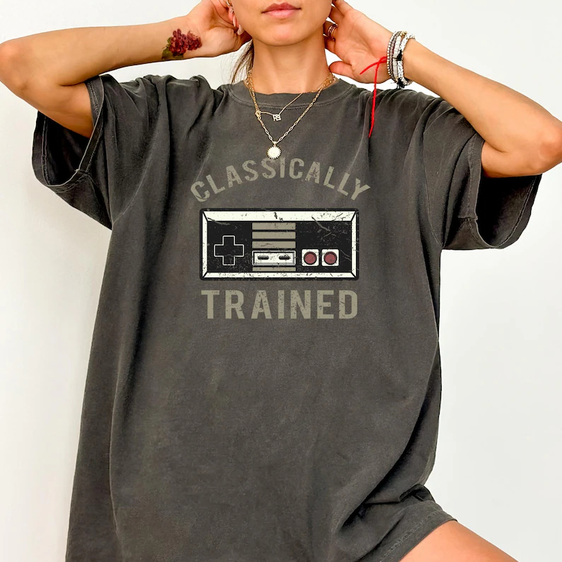 Retro Gaming T Shirt - Maglietta da gamer classica, maglietta a