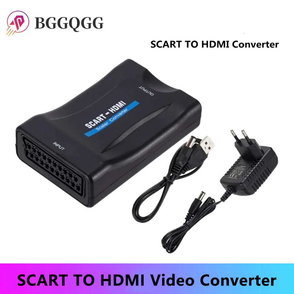 Scart To Hdmi - BGGQGG Adattatore convertitore audio video di