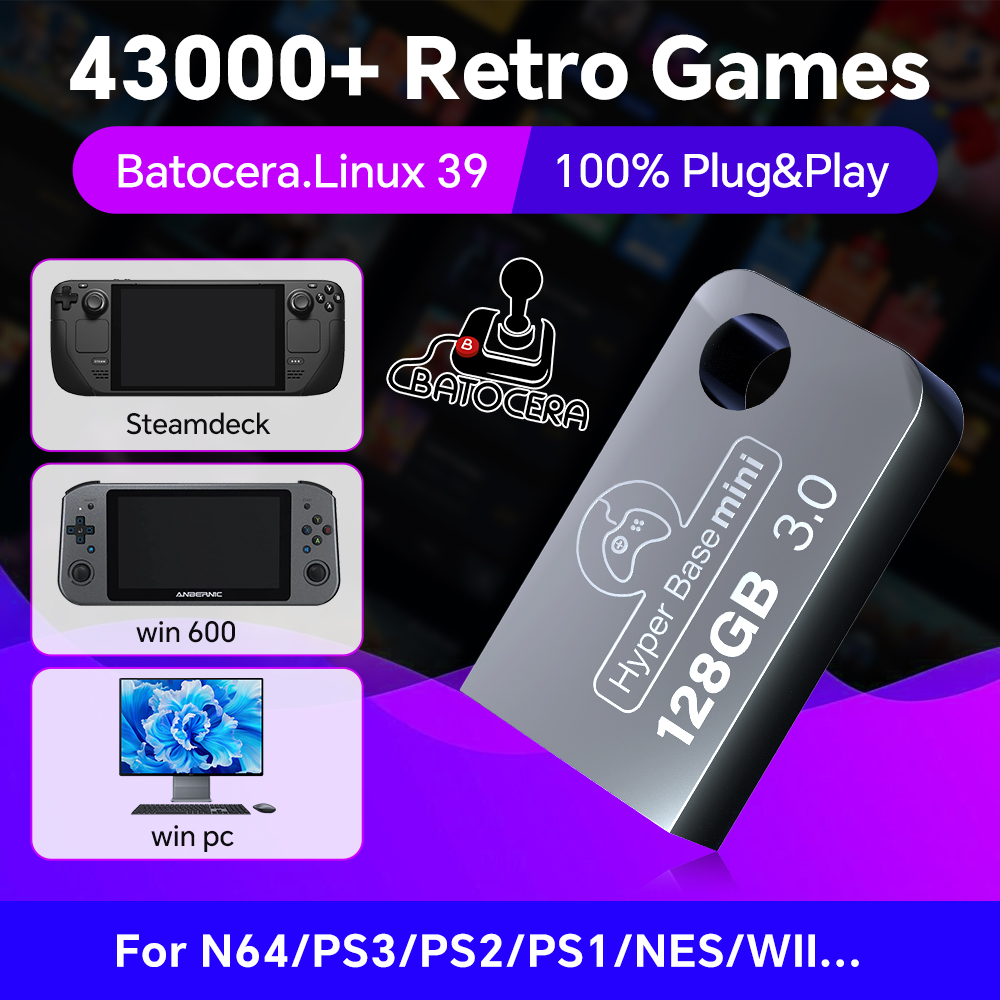 Retro Gaming N64 - Batocera 128G Chiavetta USB per Windows