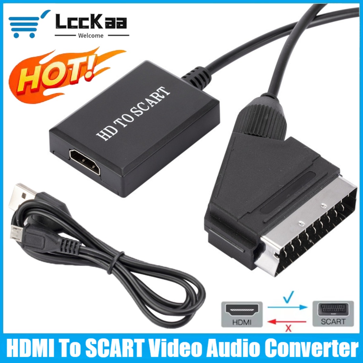 LccKaa 1080P Adattatore da HDM - Scart To Hdmi recensione e prezzo